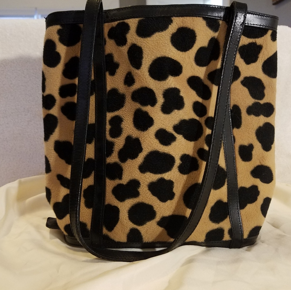 Max NewYork bucket bag, Leopard print calf hair
